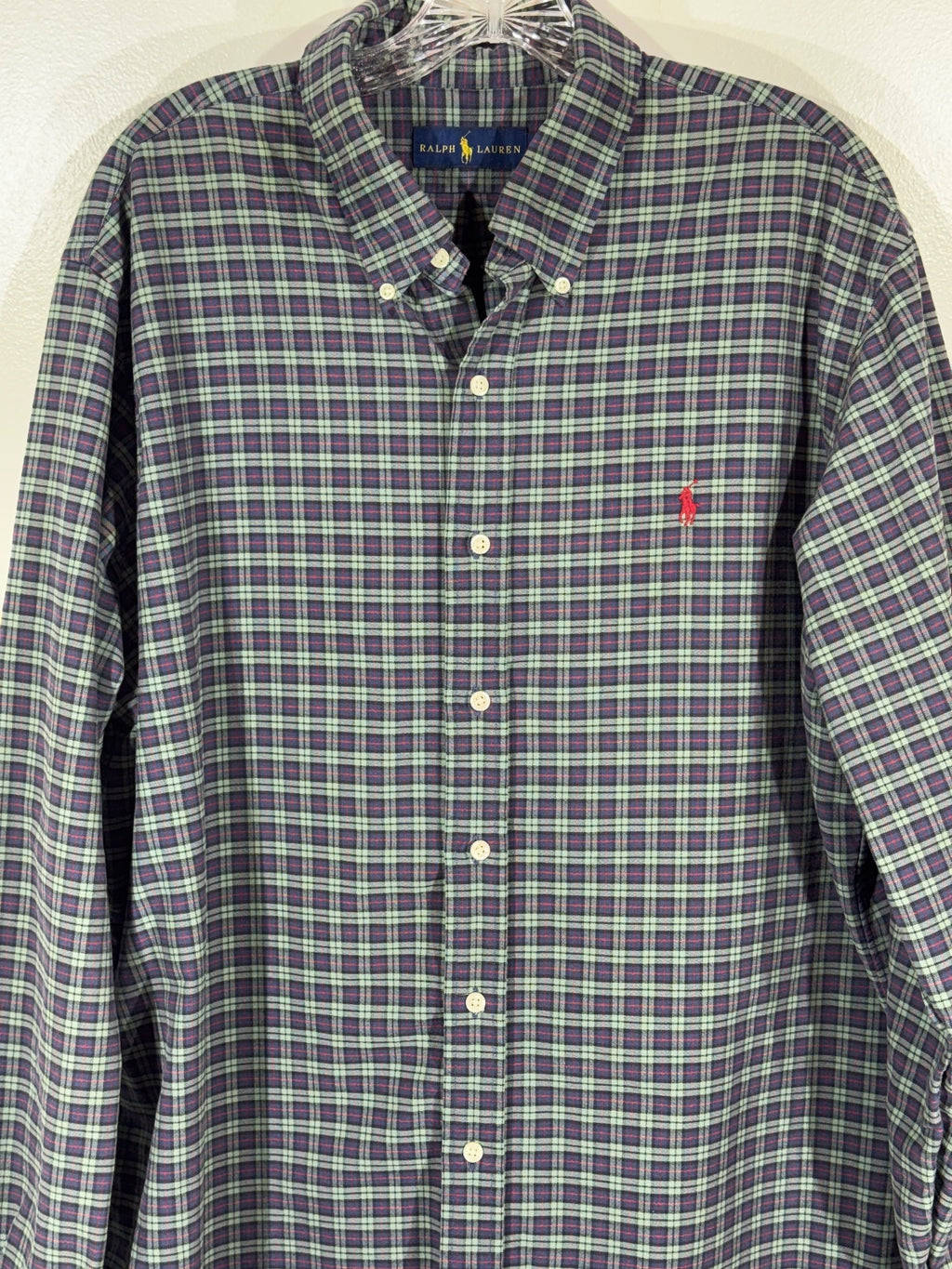 Ralph Lauren Check Button Down Shirt XXL preppy