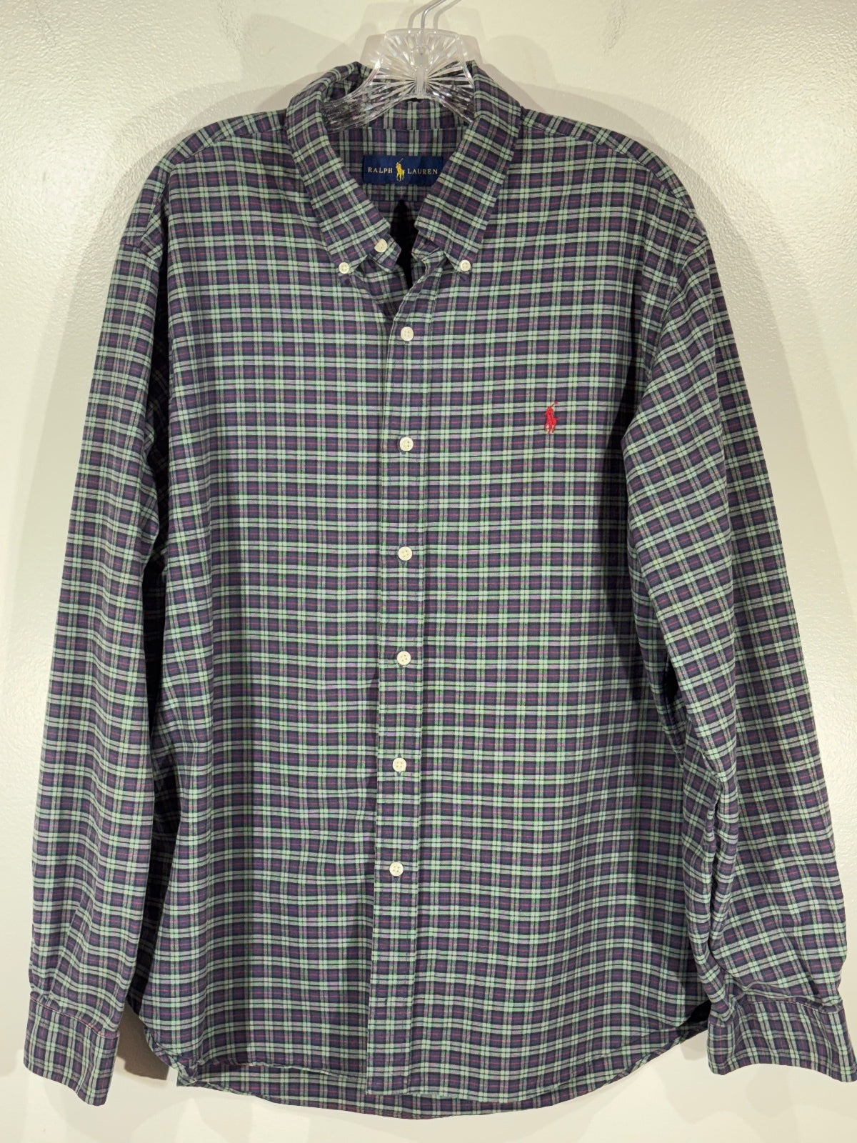 Ralph Lauren Check Button Down Shirt XXL preppy