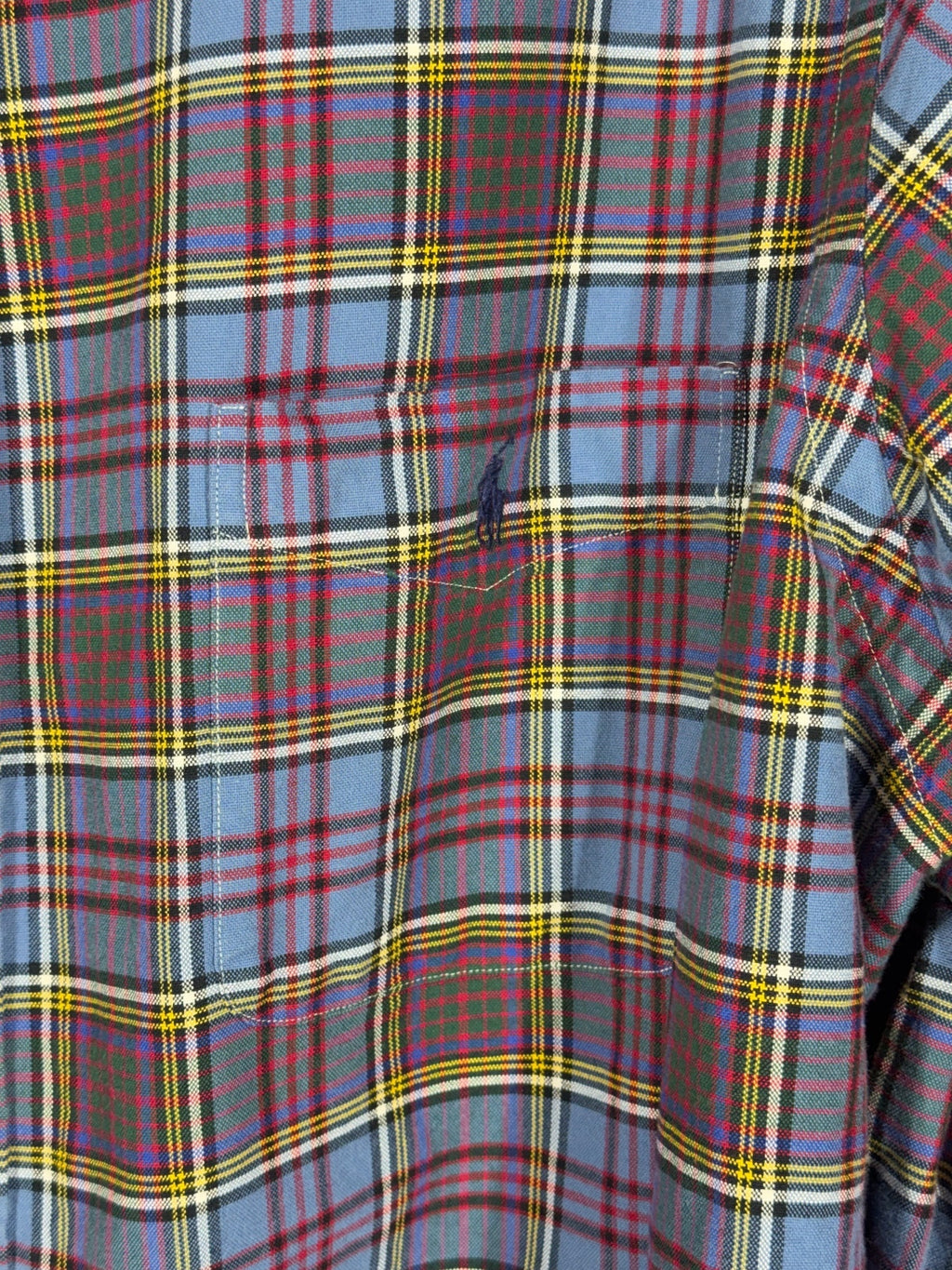 Ralph Lauren Blue Multicolor Plaid Button Down Shirt XXL preppy
