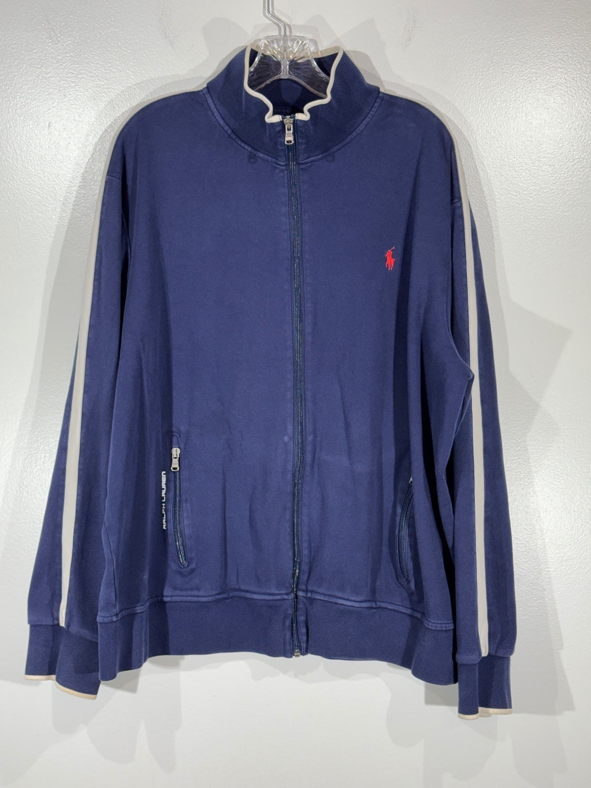 Polo Ralph Lauren Men’s XXL Full Zip Track Jacket Navy Blue athleisure, preppy