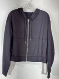 Black Full Zip Hoodie Sweatshirt size M, casual, minimalist