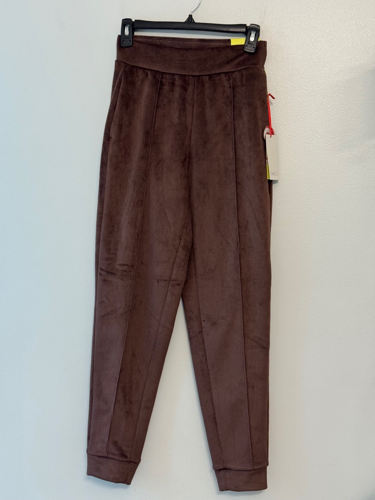 All in Motion XS Brown Ribbed Jogger Pants High Rise Full Length, athleisure