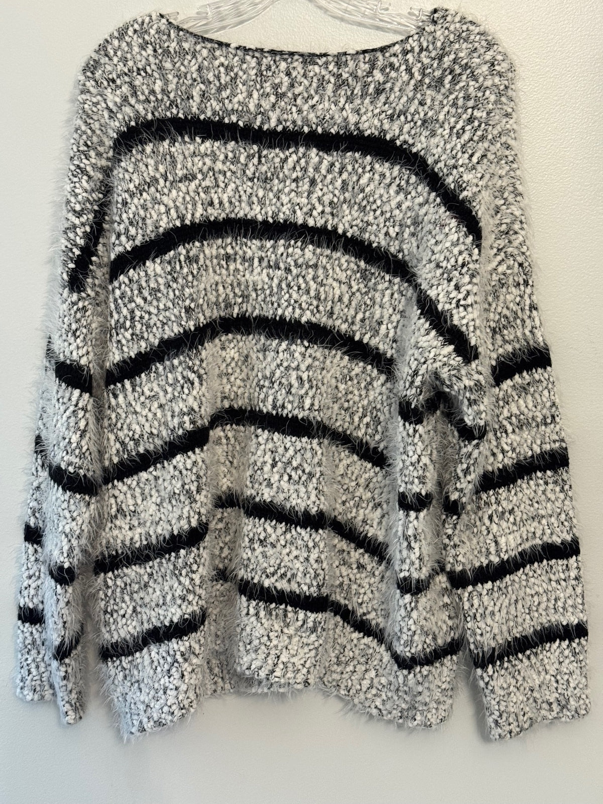 Calvin Klein Women's Cozy Striped Pullover Sweater Size Large, lounge, winter
