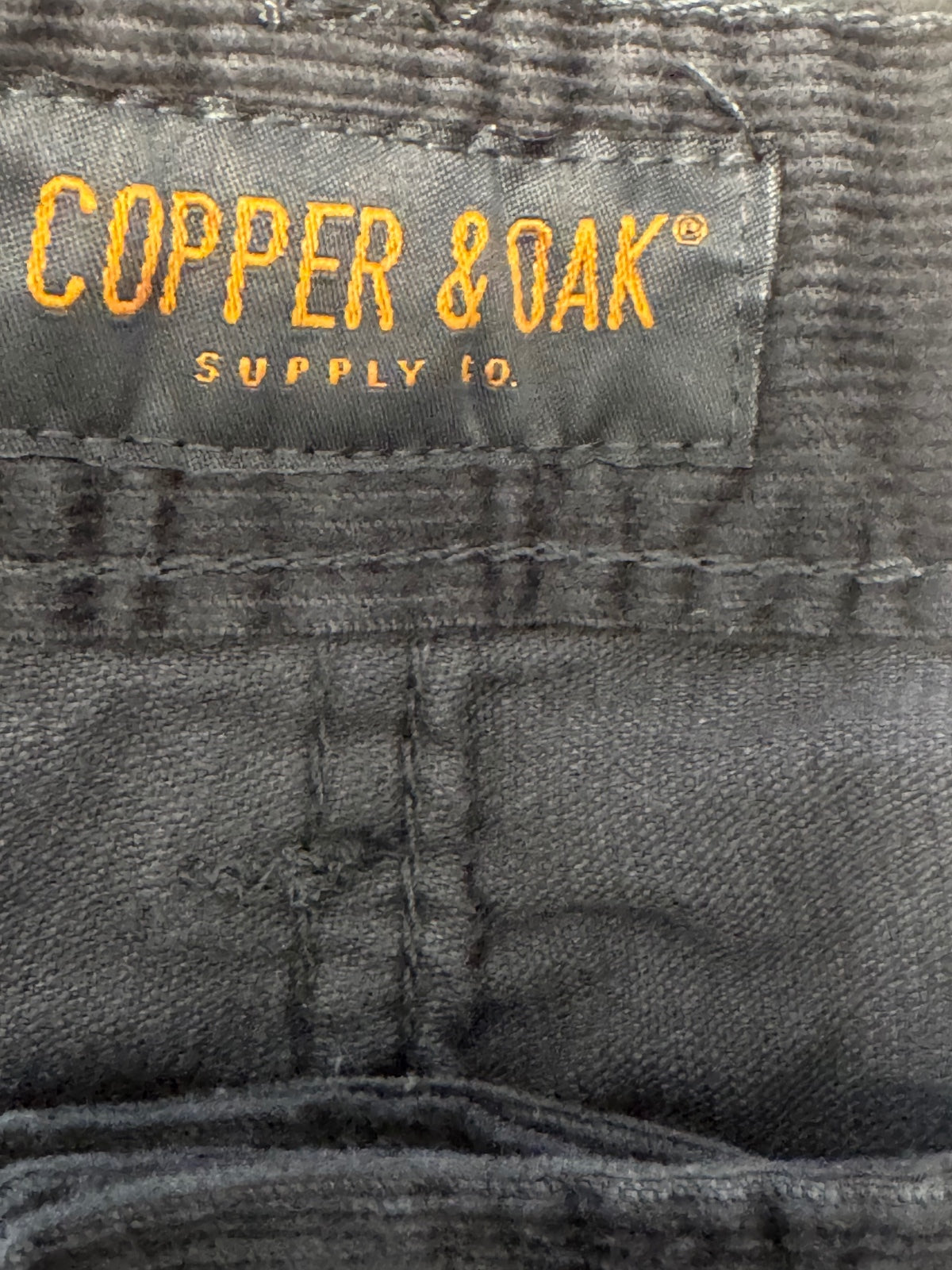 Copper & Oak Men's Dark Gray Corduroy Pants Size 36x32