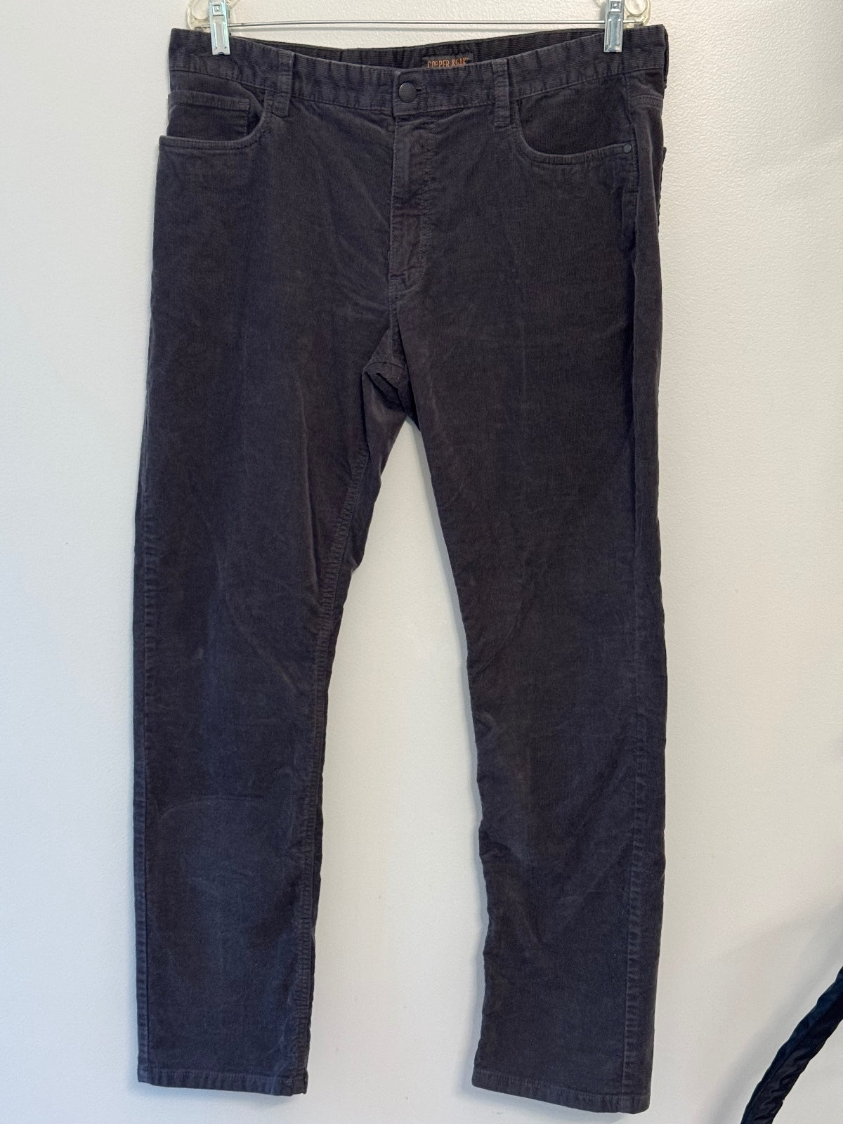 Copper & Oak Men's Dark Gray Corduroy Pants Size 36x32