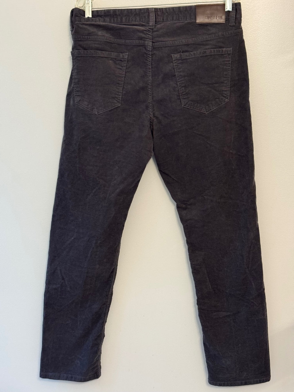 Copper & Oak Men's Dark Gray Corduroy Pants Size 36x32