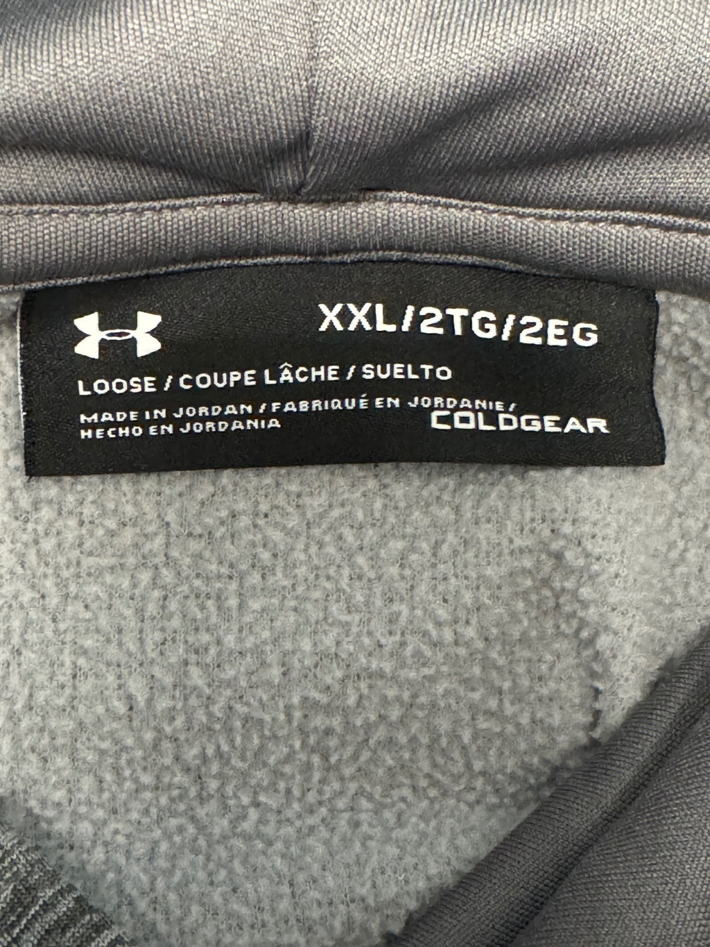 Under Armour Loose ColdGear  Gray Hoodie Pink Logo XXL, athleisure