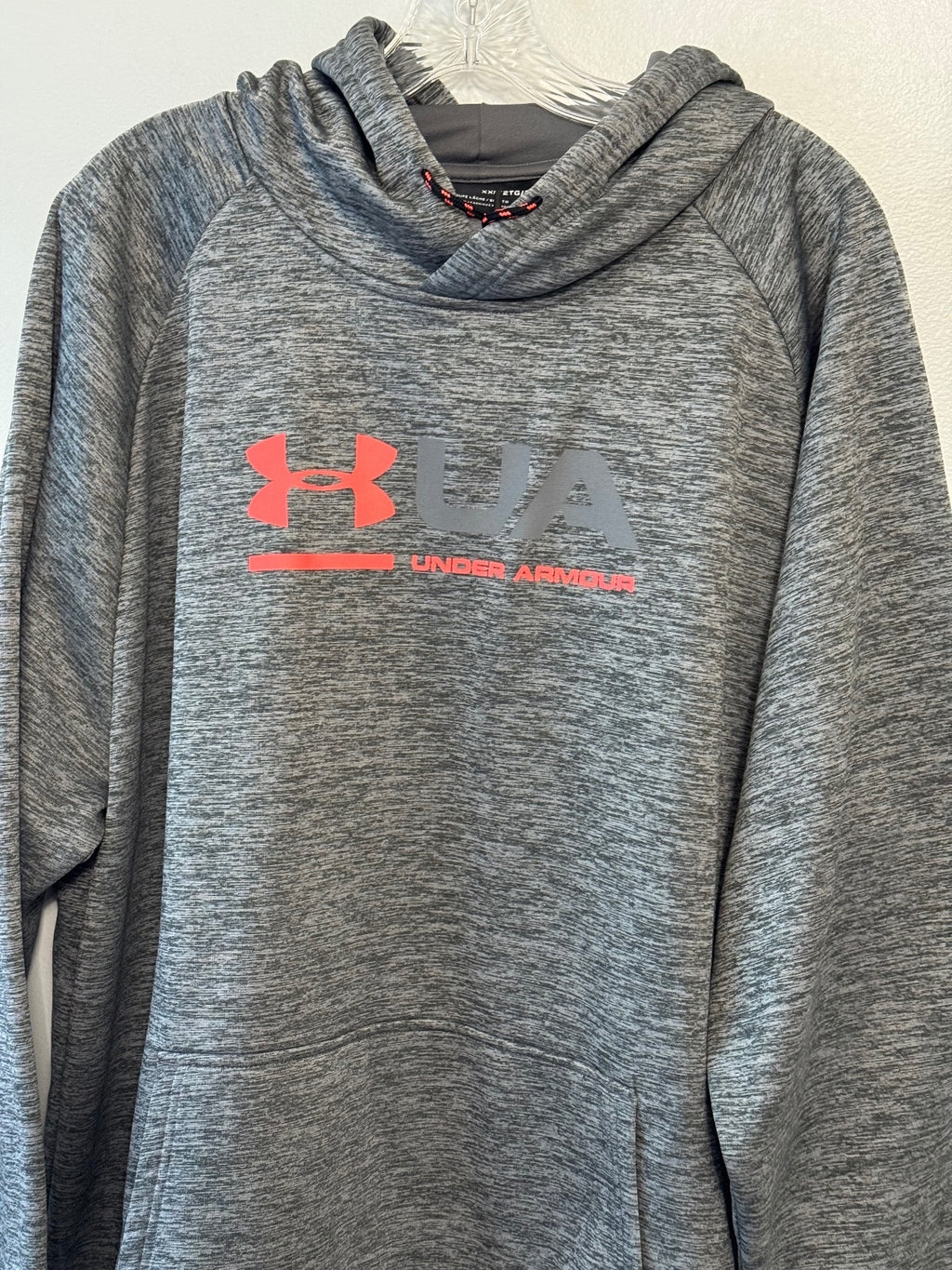 Under Armour Loose ColdGear  Gray Hoodie Pink Logo XXL, athleisure