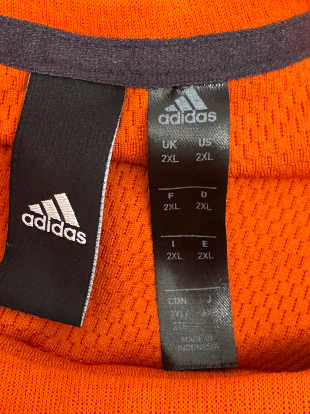 Adidas Orange & Navy Hoodie size XXL, athleisure, sportswear
