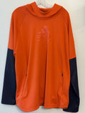 Adidas Orange & Navy Hoodie size XXL, athleisure, sportswear