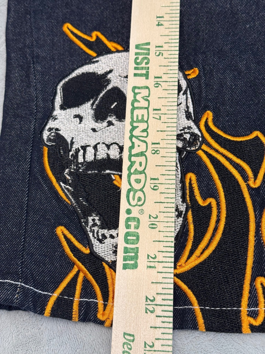 No Fear Denim Shorts Skull Rose Graphic Size 34, edgy, skater, baggy, loose