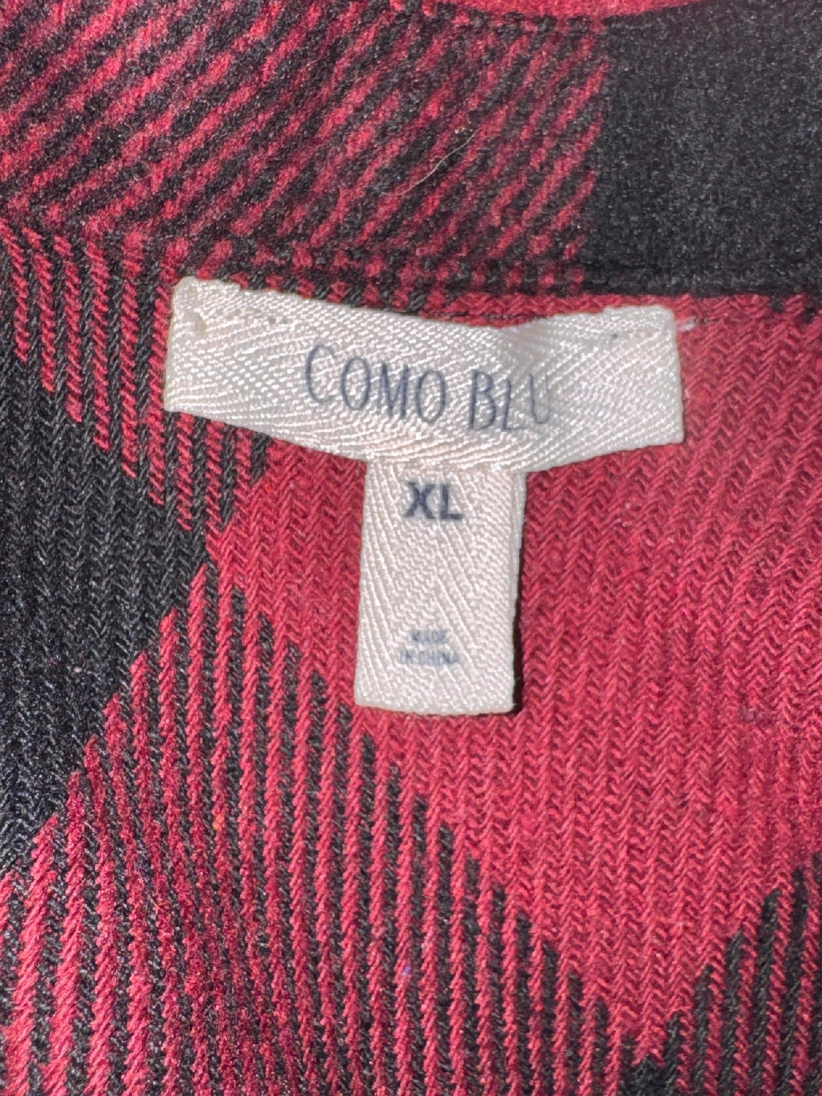 Como Blu Red Black Buffalo Flannel shirt XL, casual, outdoor, cabincore