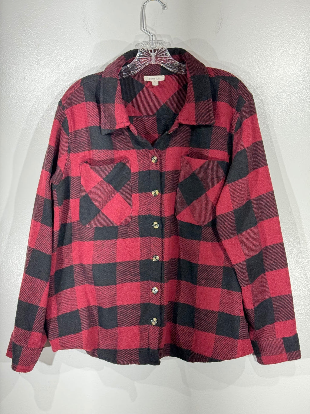 Como Blu Red Black Buffalo Flannel shirt XL, casual, outdoor, cabincore