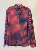 J.Crew Performance Blue and Red Checkered Button Down Shirt XL, preppy
