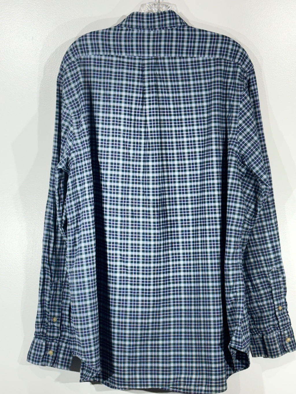Polo Ralph Lauren blue plaid button down shirt size XXL, preppy, menswear