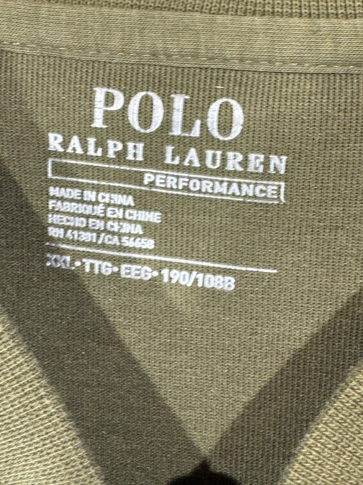 Polo Ralph Lauren Performance olive full zip sweatshirt, size XXL, preppy