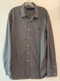 Ralph Lauren black and white Check Button Front Shirt XXL, preppy, dadcore,