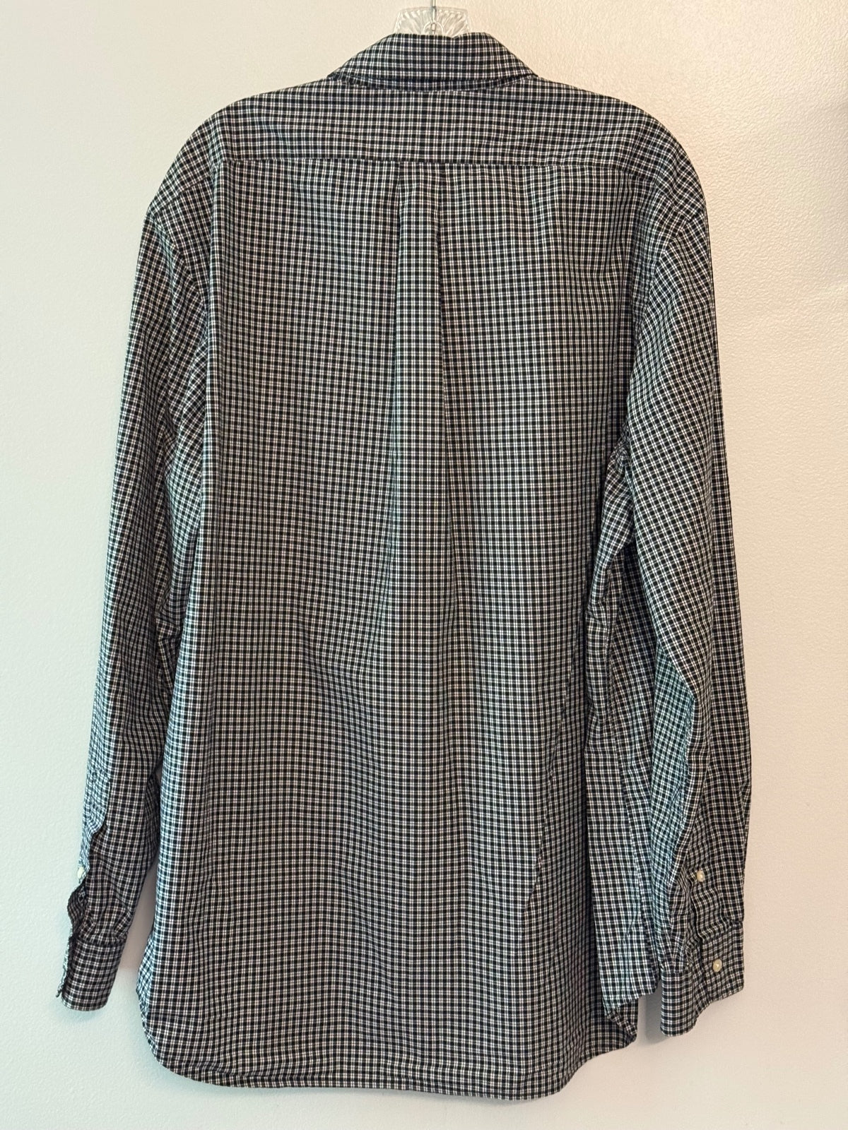 Ralph Lauren black and white Check Button Front Shirt XXL, preppy, dadcore,