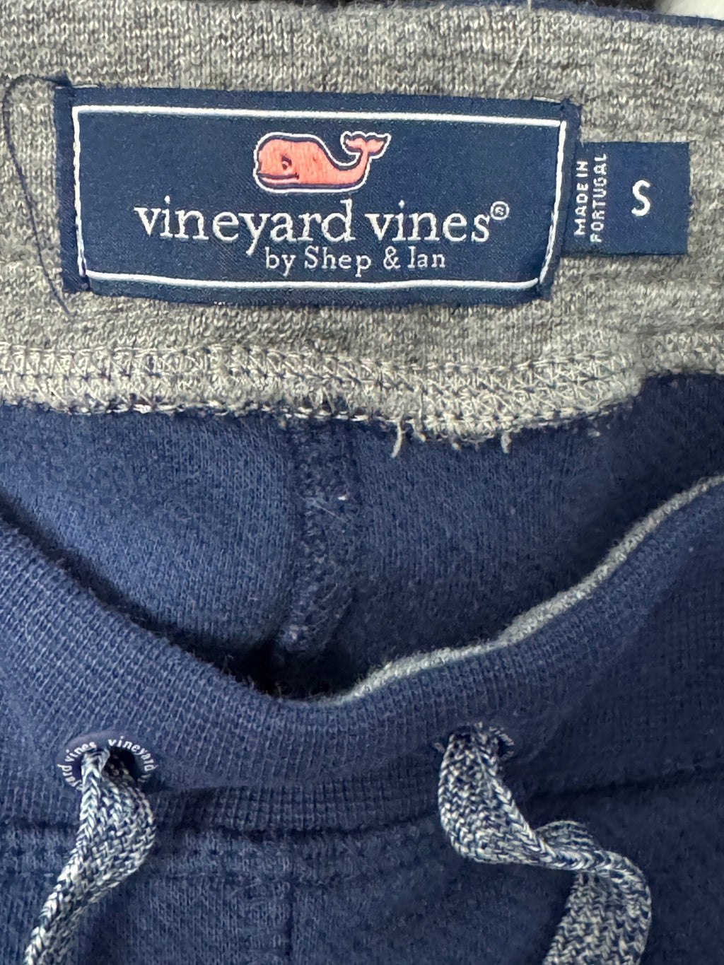 Vineyard Vines Men’s Size S Saltwater Fleece Jogger Pants Blue Drawstring