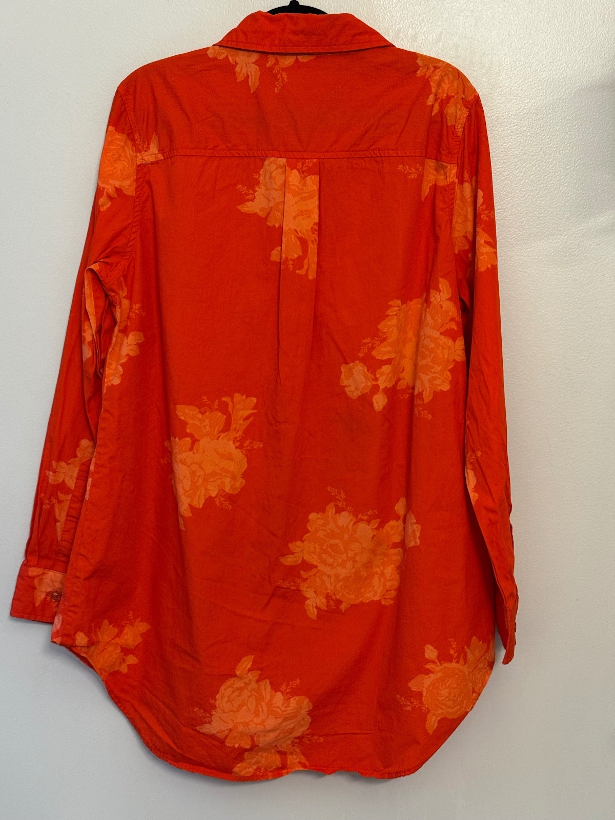 Masseys Red Floral Button Front Shirt Size 14