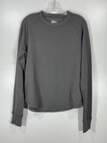 Eddie Bauer Women's Gray Waffle Knit Long Sleeve Top Size TL