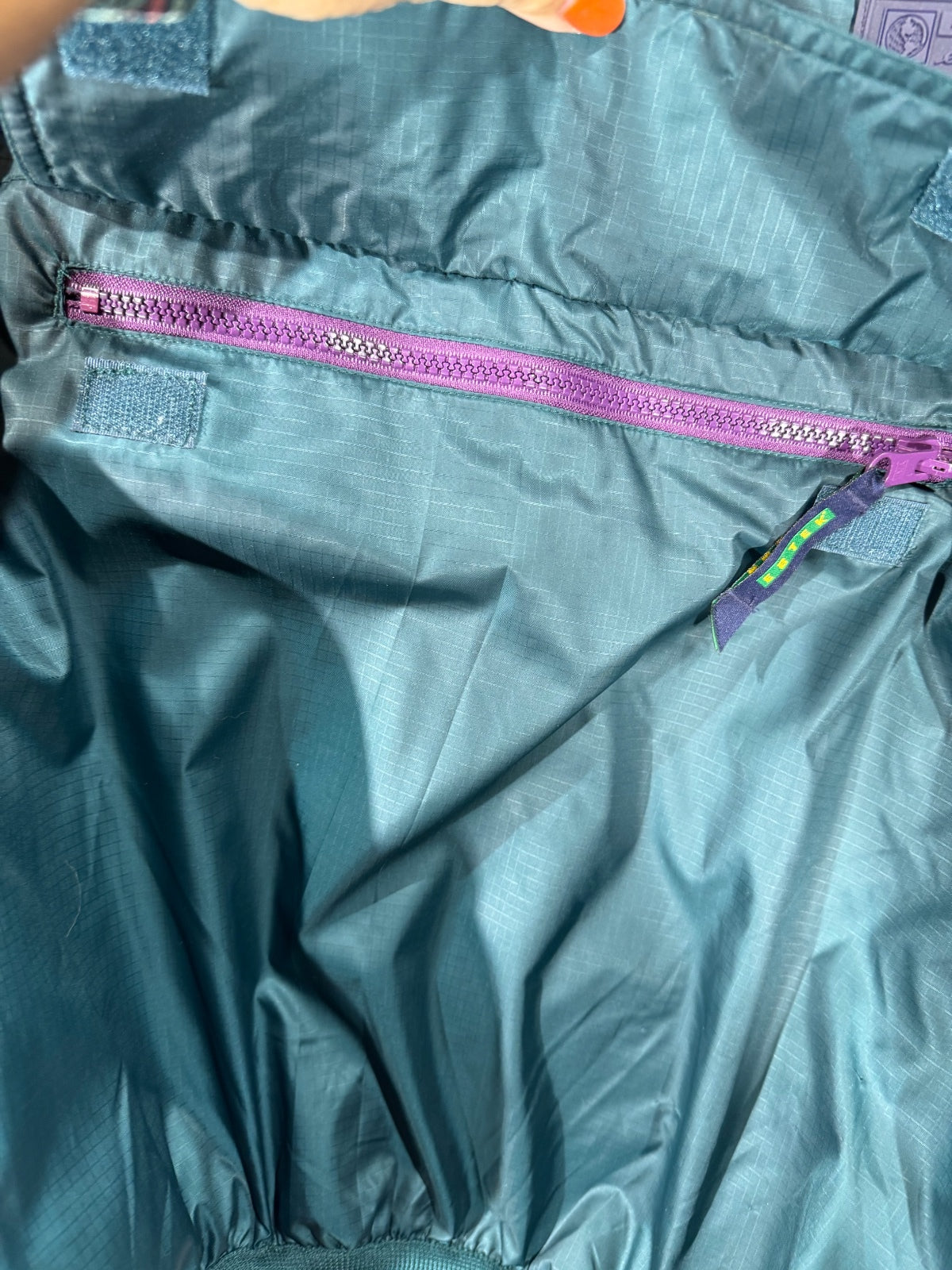 Vintage 90s Eddie Bauer EBTEK Men’s XS Teal Purple Thinsulate Anorak Jacket