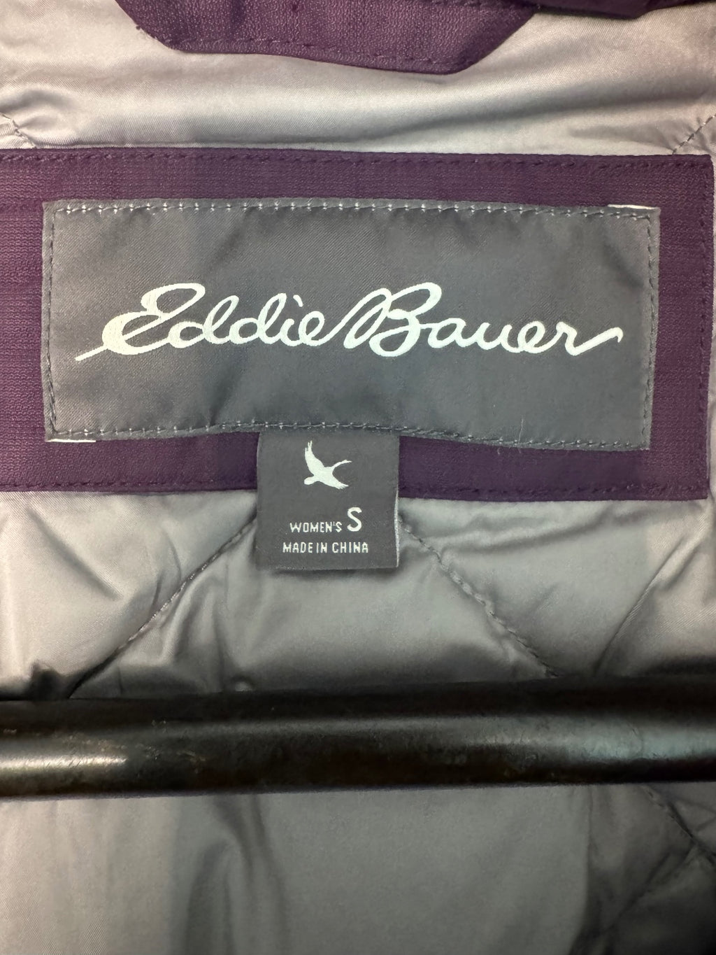 Eddie Bauer Women's Purple Down Hooded Parka Jacket Size S gorpcore classiccore
