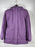 Eddie Bauer Women's Purple Down Hooded Parka Jacket Size S gorpcore classiccore
