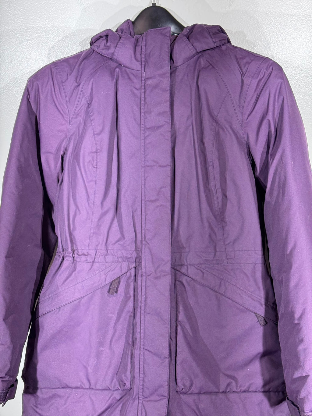 Eddie Bauer Women's Purple Down Hooded Parka Jacket Size S gorpcore classiccore