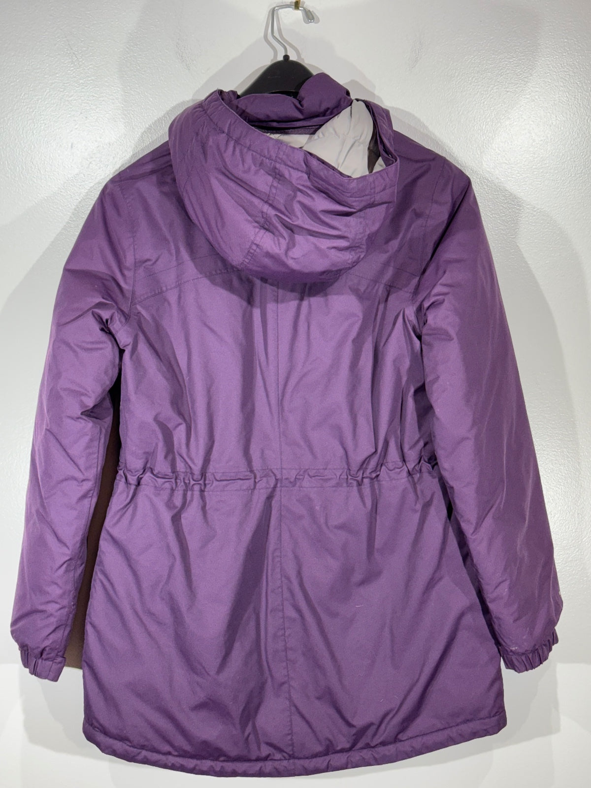 Eddie Bauer Women's Purple Down Hooded Parka Jacket Size S gorpcore classiccore