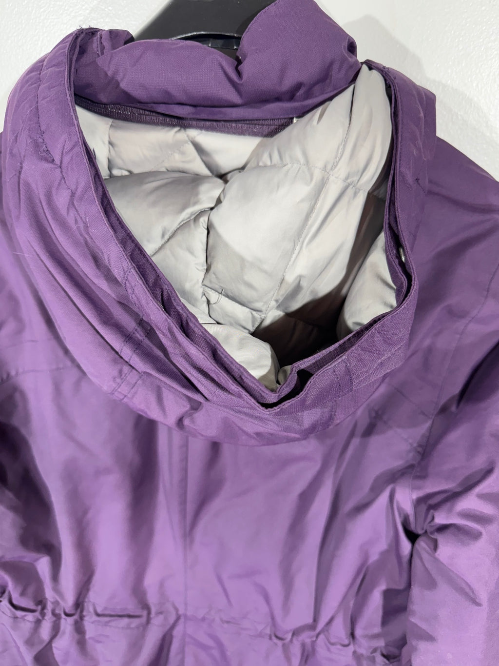 Eddie Bauer Women's Purple Down Hooded Parka Jacket Size S gorpcore classiccore