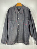 90s Vintage Avirex Denim Jeans Shirt Jacket Mens 2X Streatwear Y2K