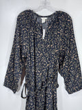 H&M Women's Black Floral Long Sleeve Maxi Dress XL