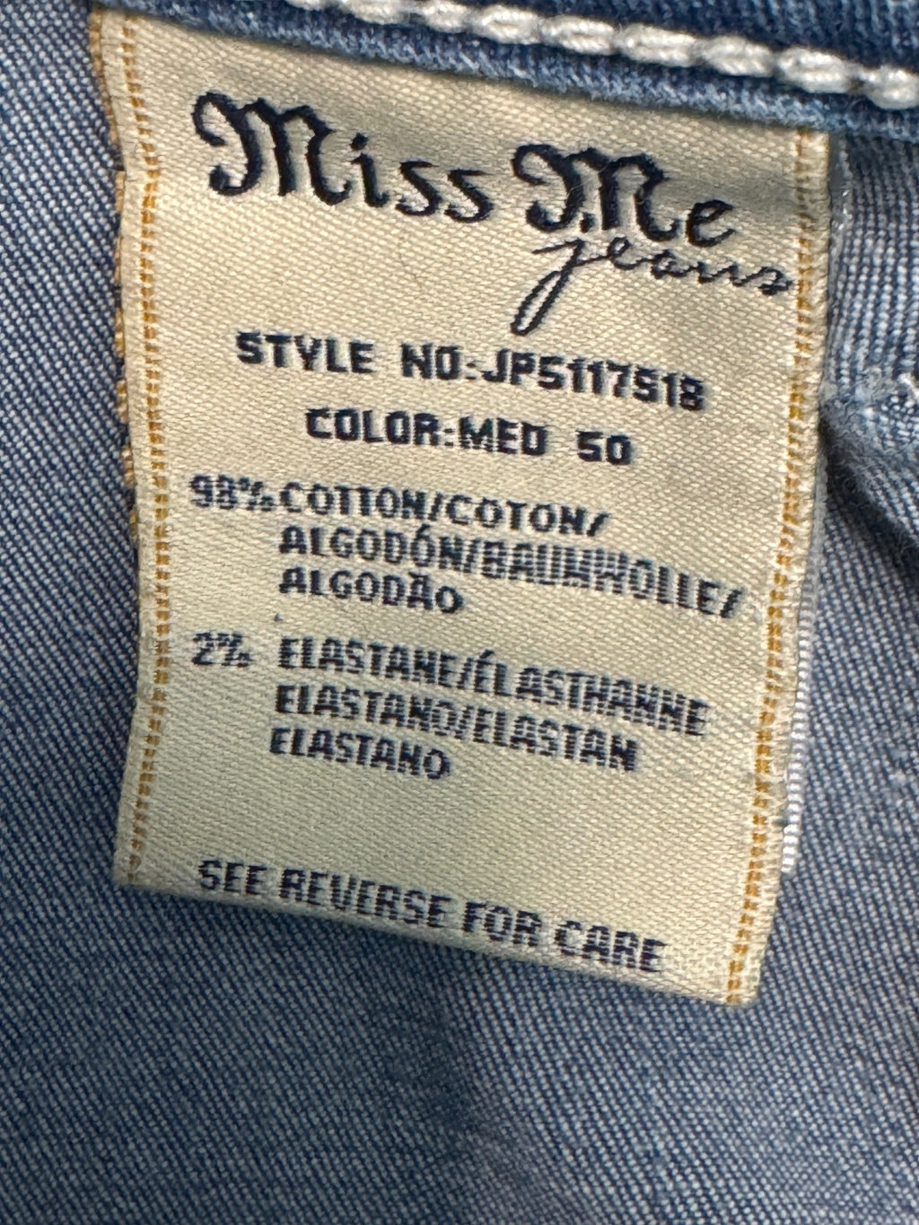 Miss Me Women's Medium Wash Skinny Jeans with Embroidered Back Pockets