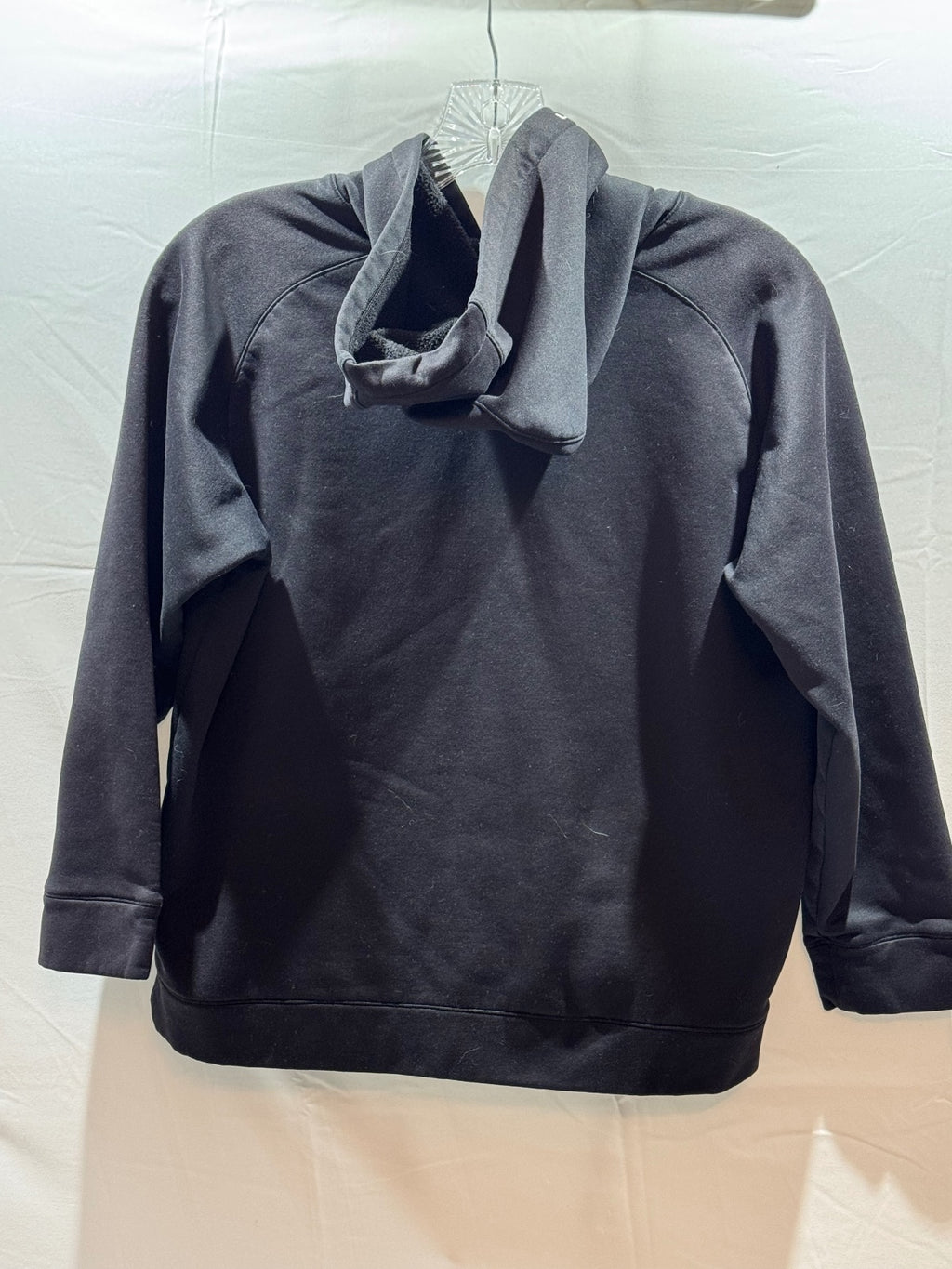 Under Armour Youth Large Black Hoodie with Blue and White Logo