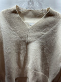 SOHO & STELLA Cream V-Neck Pullover Sweater XS