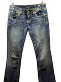 Miss Me Women’s 30 Bootcut Jeans Embellished Flapless Pockets Dark Wash
