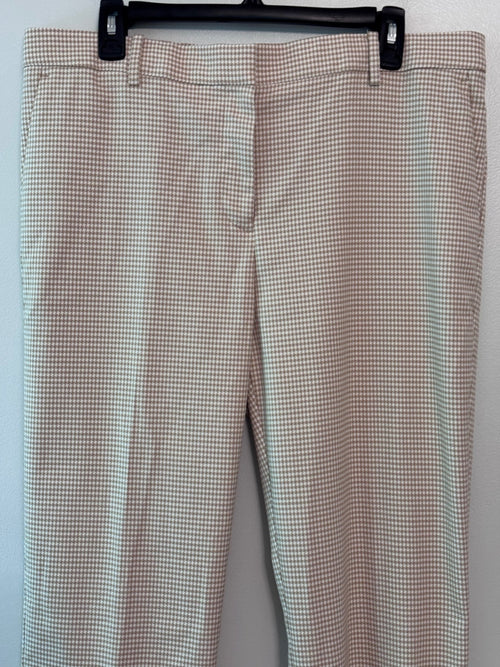 Ann Taylor Women's Beige and White Houndstooth Dress Pants Size 12T