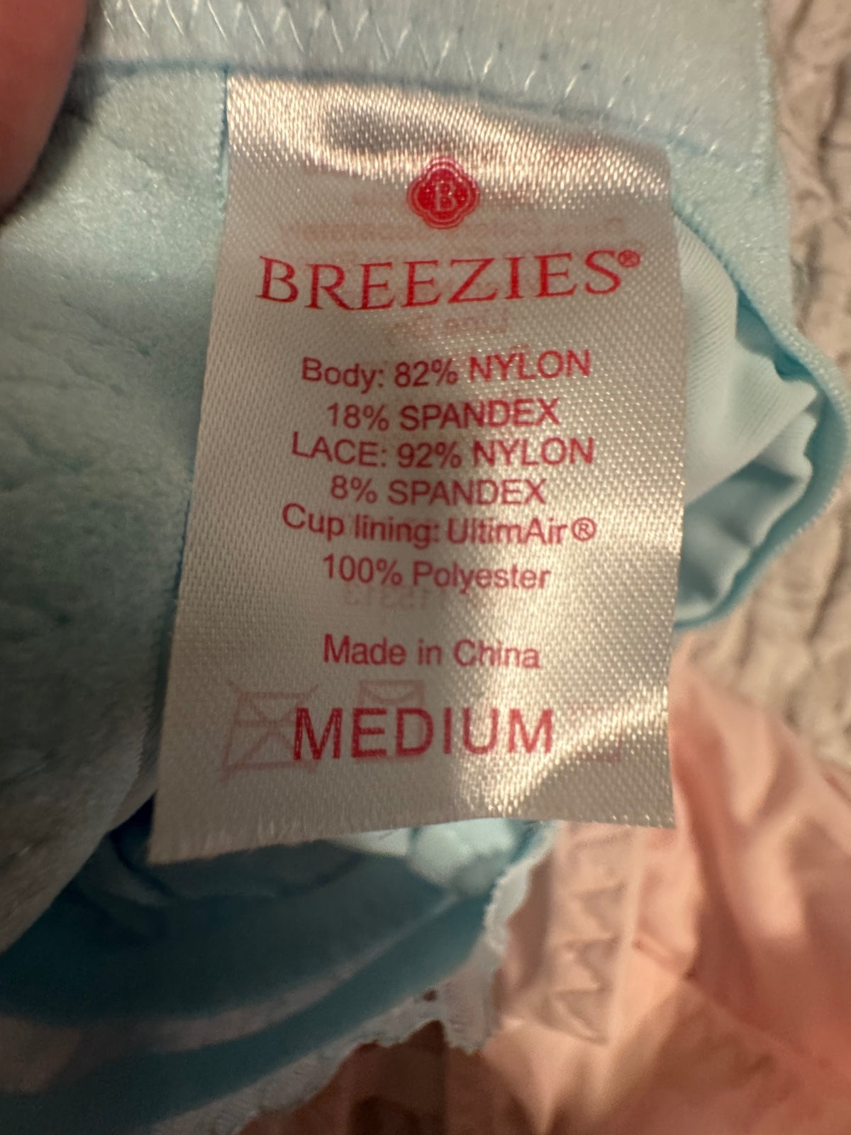 Breezies Set of 2 Lace Soft Support Wirefree Bras Medium, Coquette