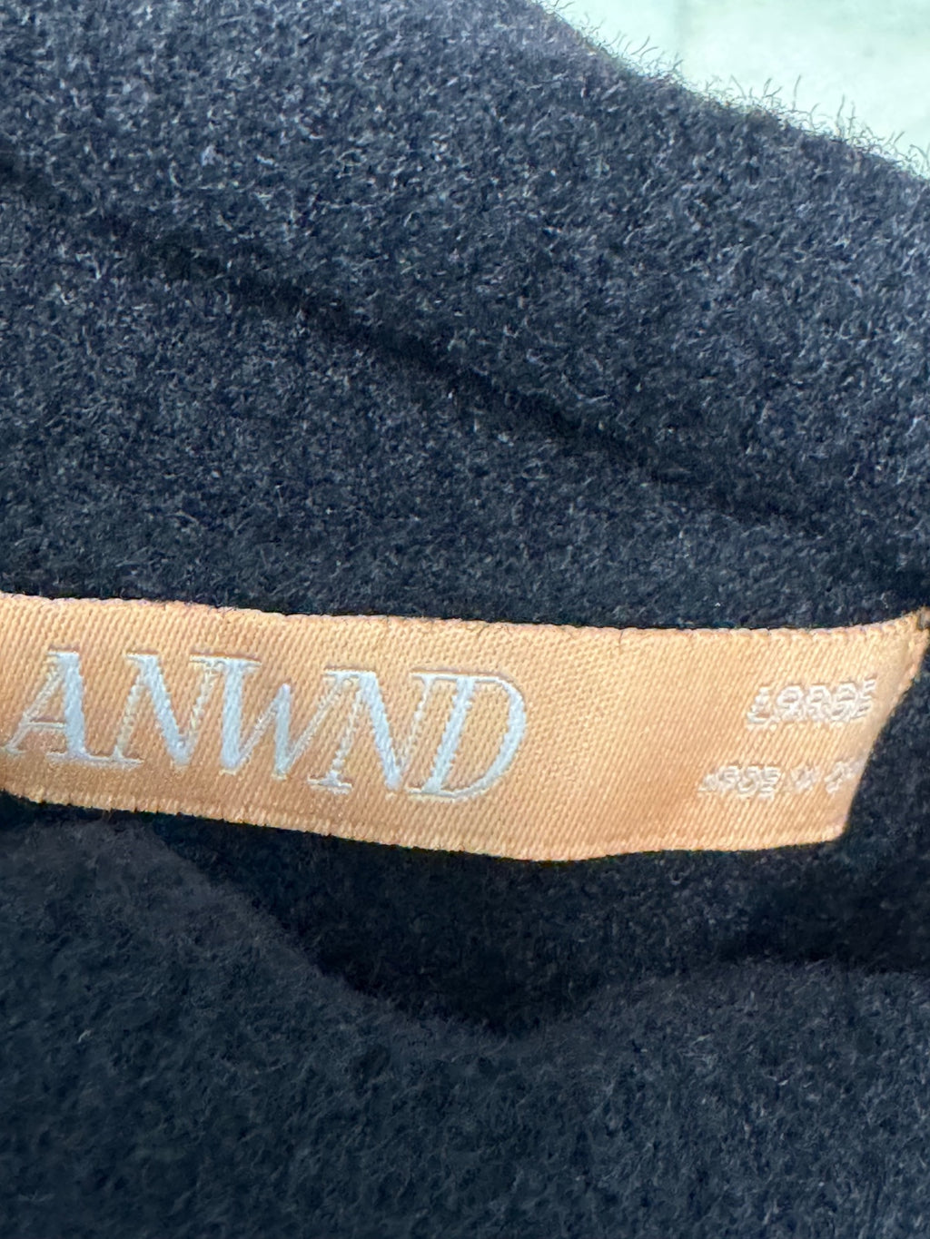 ANWND Women’s L Black Cropped Turtleneck Sweater Flared Bell Sleeves NWT