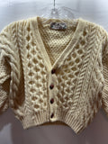 Vintage Highland Home Industries Scotland Cable Knit Cardigan Cream Size 5/6