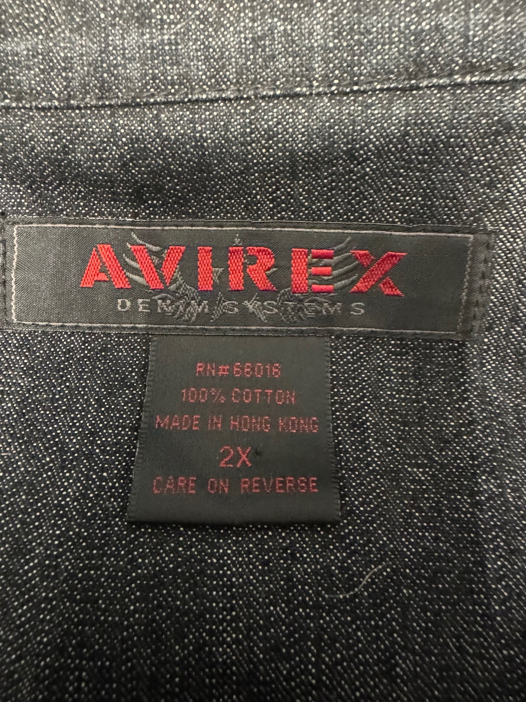 90s Vintage Avirex Denim Jeans Shirt Jacket Mens 2X Streatwear Y2K