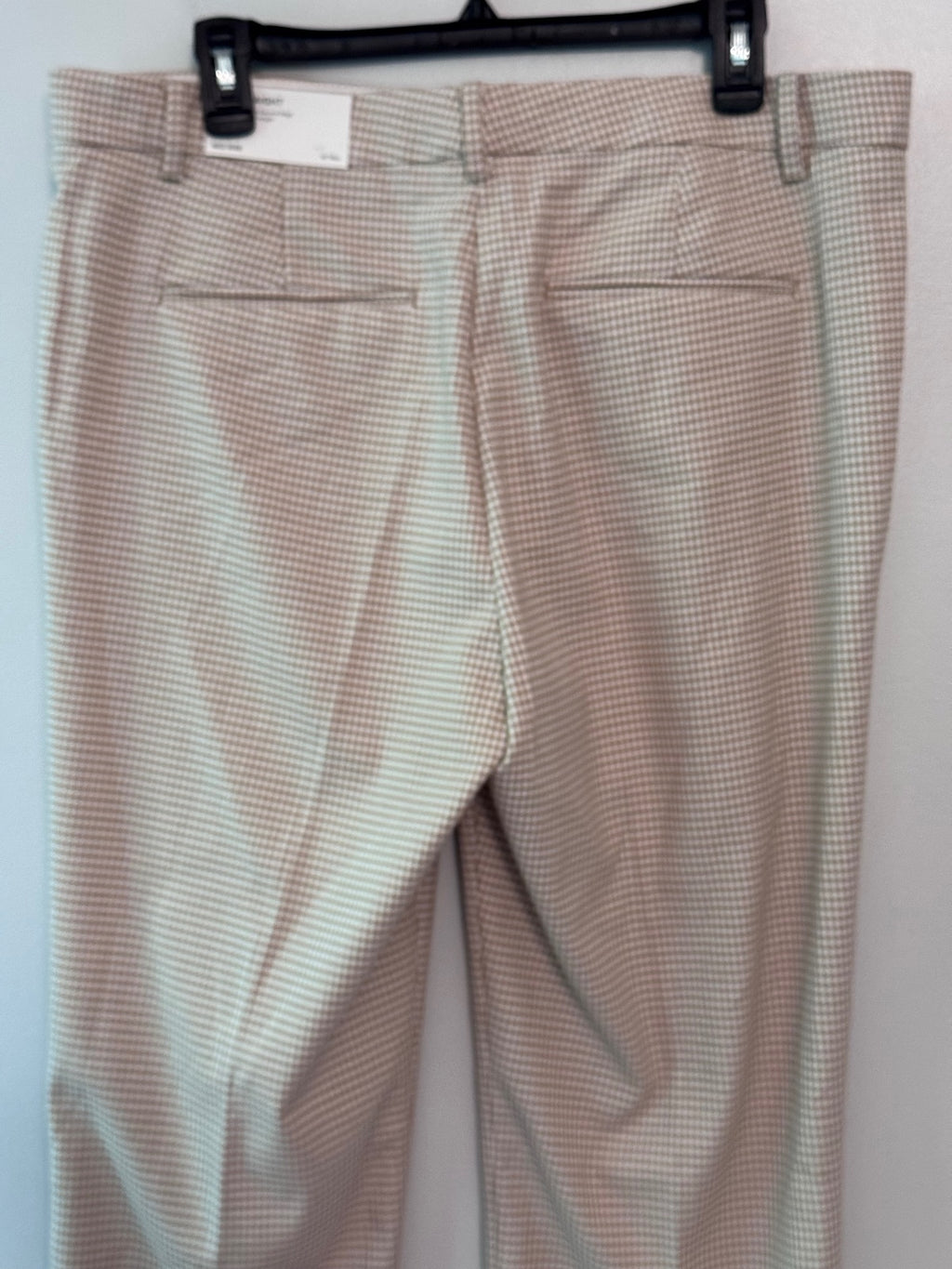 Ann Taylor Women's Beige and White Houndstooth Dress Pants Size 12T