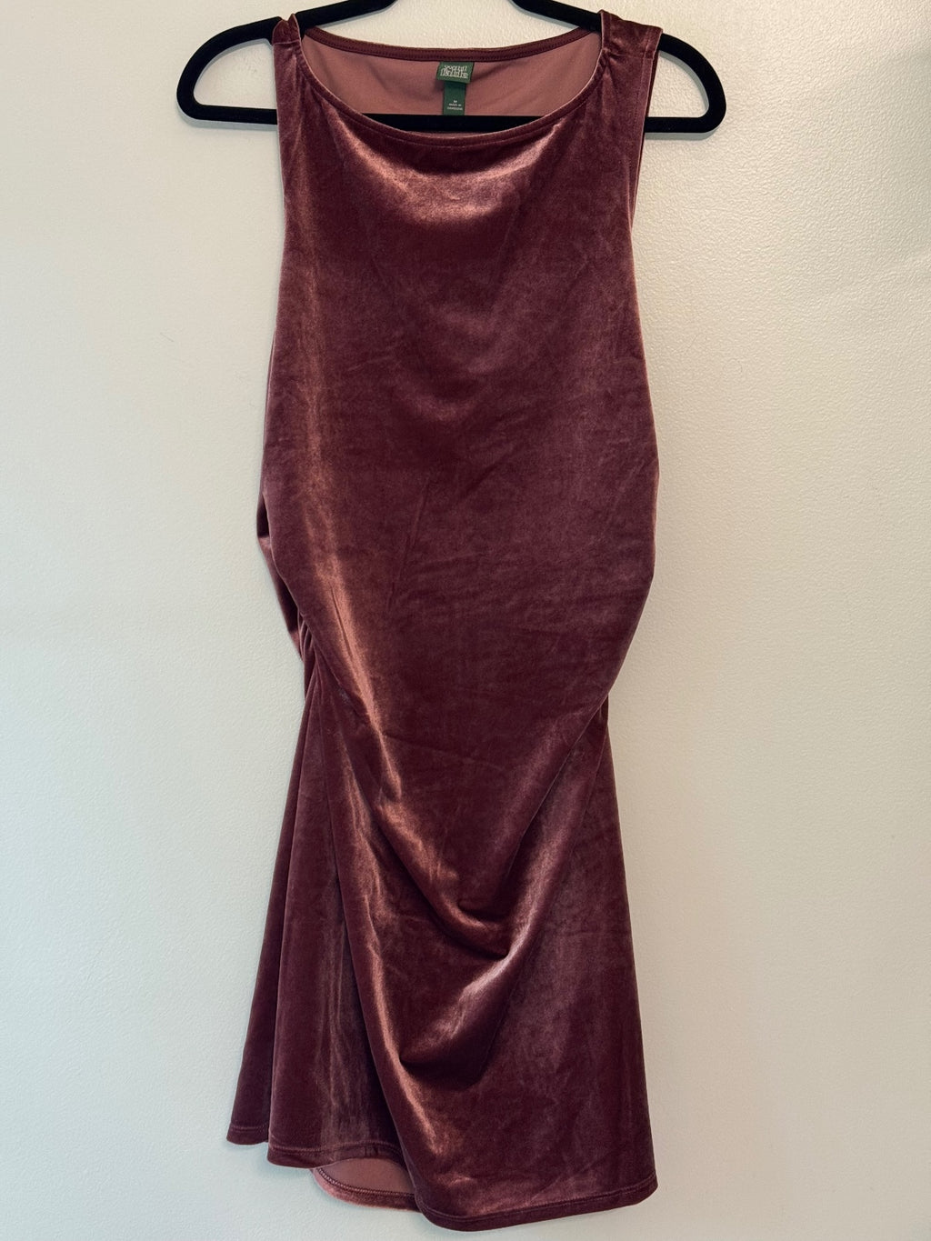 Wild Fable Women's Burgandy, Velvet Sleeveless Dress, Burgandy, Size M, Go-See