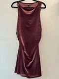 Wild Fable Women's Burgandy, Velvet Sleeveless Dress, Burgandy, Size M, Go-See