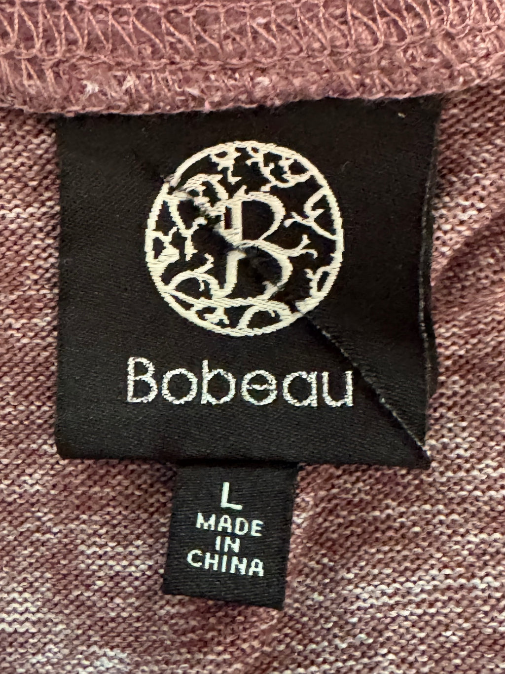 Bobeau Women's Open Front Long Cardigan Sweater Large Mauve