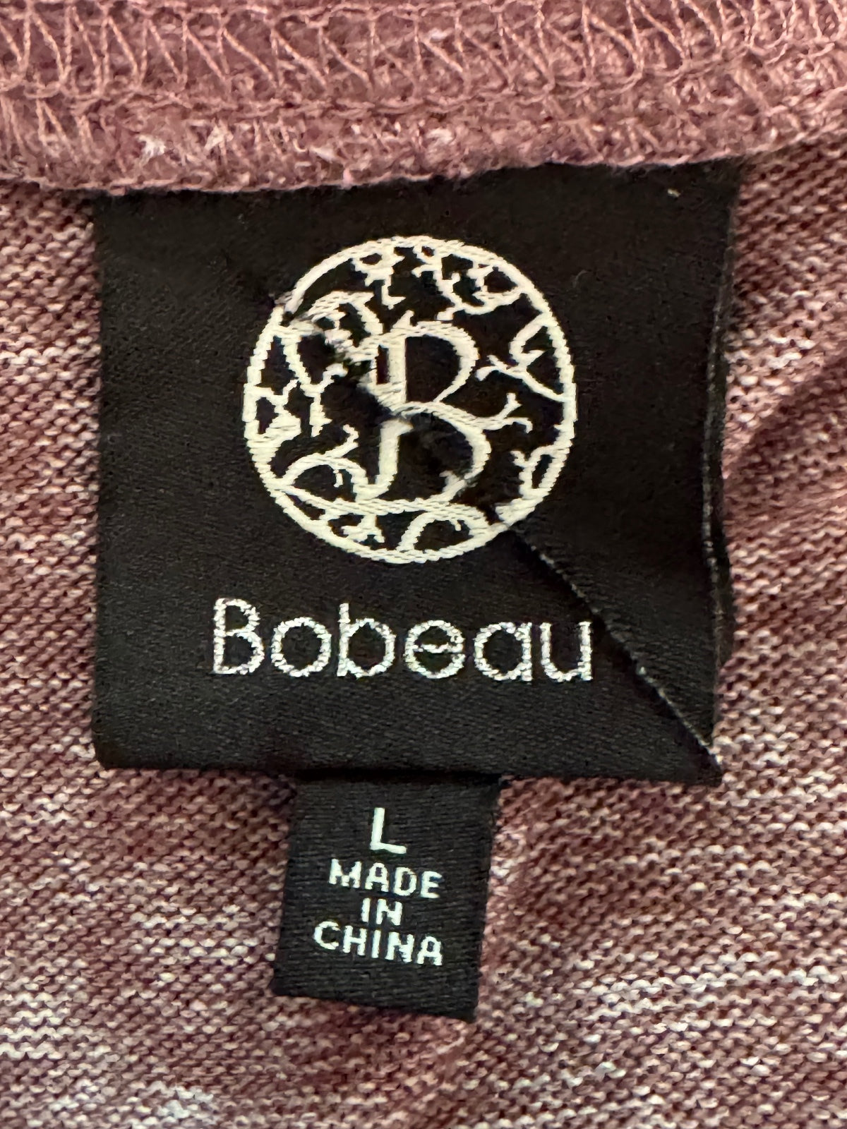 Bobeau Women's Open Front Long Cardigan Sweater Large Mauve