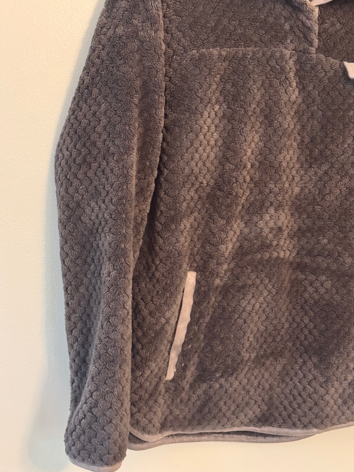 Simply Southern Women's Large Gray Fleece Pullover Sweatshirt