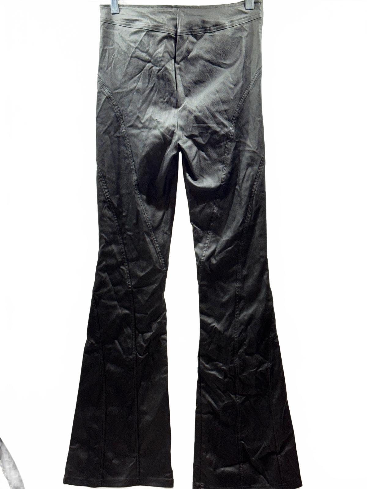 Fashion Nova Black faux leather Flared Pants