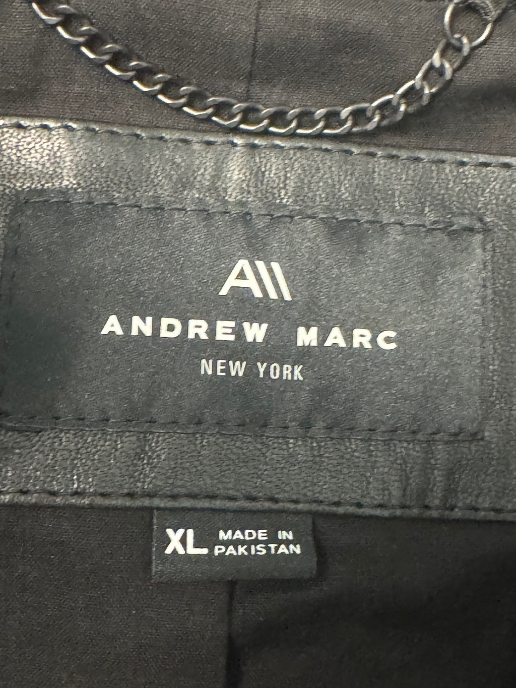 Andrew Marc New York Women's Black Genuine Leather Quilted Jacket XL